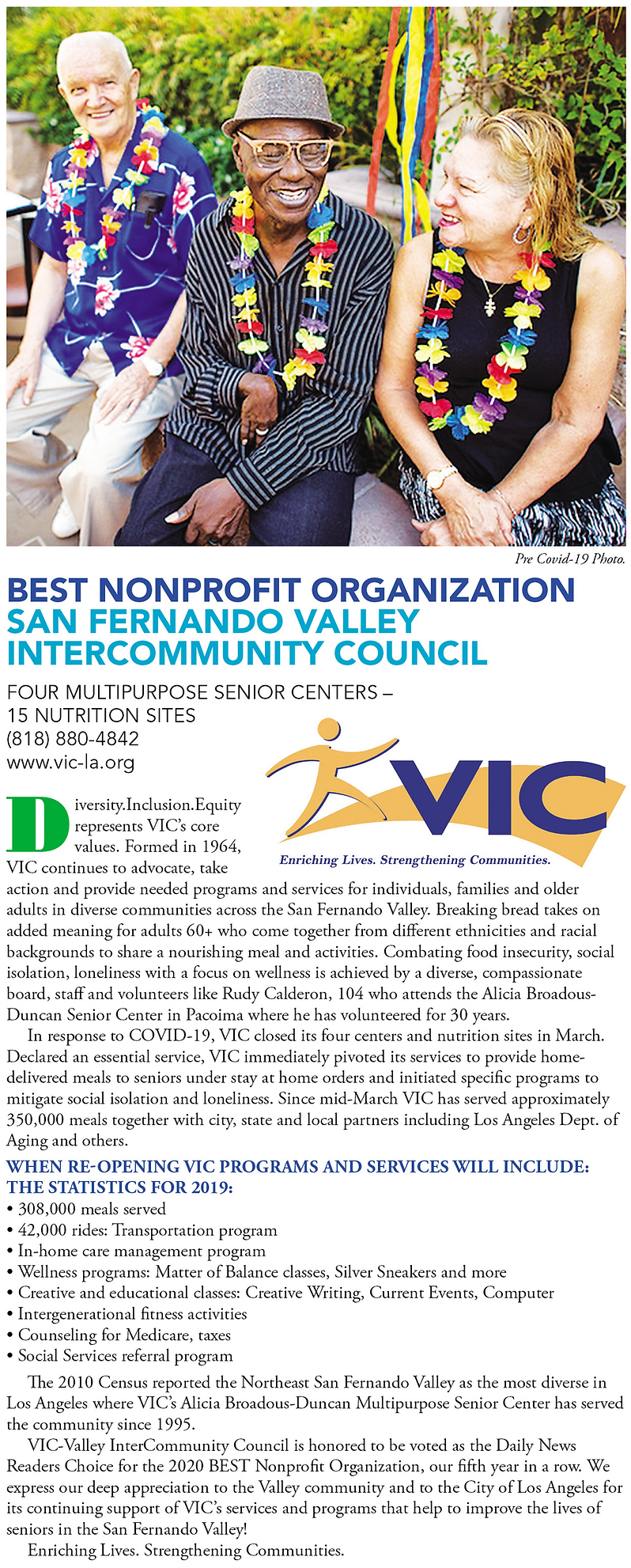 VIC 2020 Award